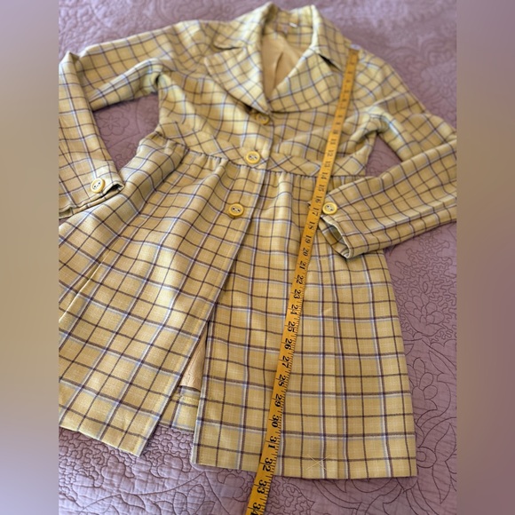 Susina From Nordstrom Lightweight Yellow Plaid Flannel Button-Up Coat, Size M - Picture 12 of 13